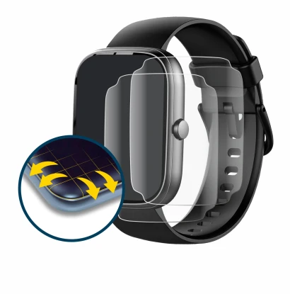 Image of the device Uaue T60 1.91" with a wide variety of screen protectors.