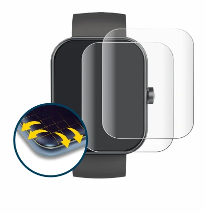 Image of the device Jugeman Y66 1.96" with a wide variety of screen protectors.