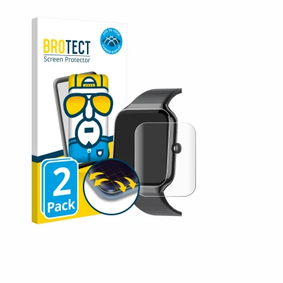 Front side of a product packaging with the brand logo BROTECT. Next to it is the device Jugeman P99 1.96" shown with the corre