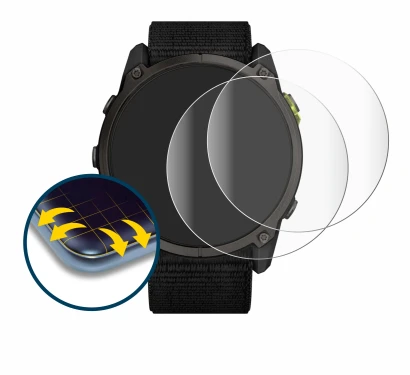 Image of the device Garmin Enduro 3 with a wide variety of screen protectors.