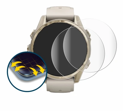 Image of the device Garmin Fenix 8 (43 mm) with a wide variety of screen protectors.