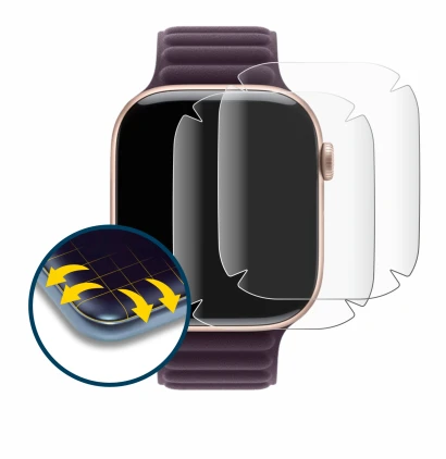 Image of the device Apple Watch Series 10 (42 mm) with a wide variety of screen protectors.