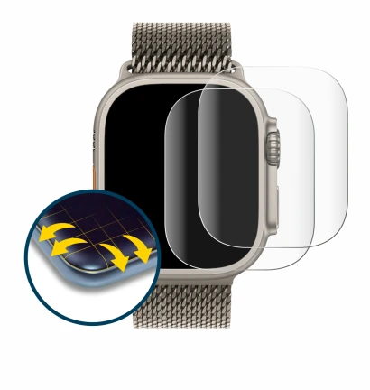 Image of the device Apple Watch Ultra 3 with a wide variety of screen protectors.
