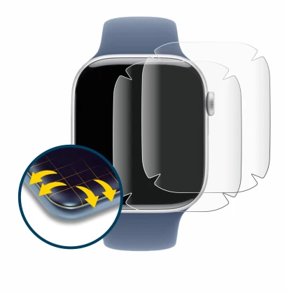 Image of the device Apple Watch Series 10 (46 mm) with a wide variety of screen protectors.