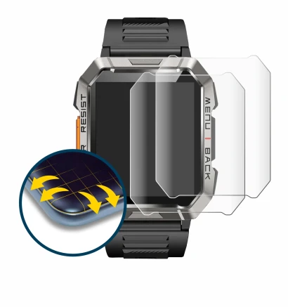 Image of the device Baolubao W60 with a wide variety of screen protectors.