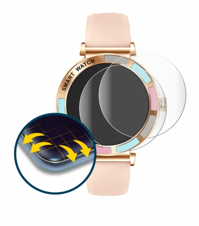 Image of the device Braidol Smartwatch 1.27" with a wide variety of screen protectors.