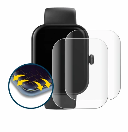 Image of the device Hama Smartwatch 5000 with a wide variety of screen protectors.