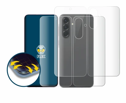 Image of the device Samsung Galaxy A56 5G (Front+Back) with a wide variety of screen protectors.