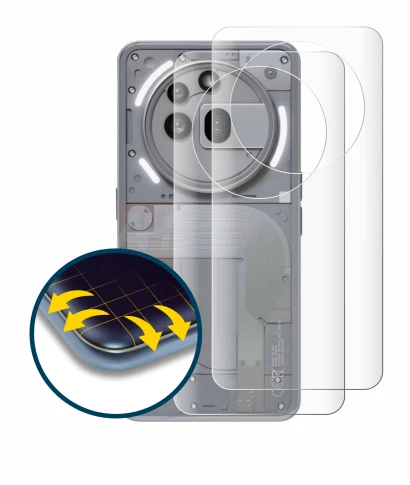 Image of the device Nothing Phone (3a) Pro (Back) with a wide variety of screen protectors.