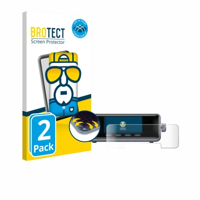 Front side of a product packaging with the brand logo BROTECT. Next to it is the device Anker Prime 250 W GaNPrime shown with 