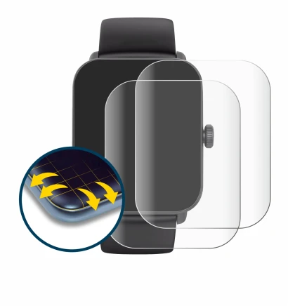 Image of the device Hama Smartwatch 6010 with a wide variety of screen protectors.