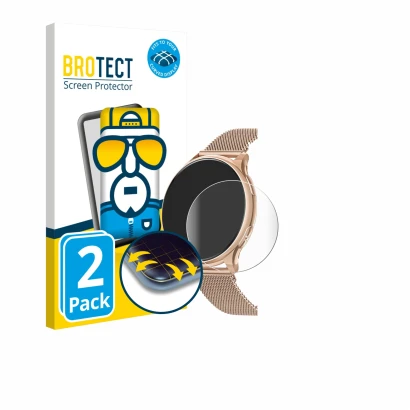 Front side of a product packaging with the brand logo BROTECT. Next to it is the device Miecgth I180 1.27" shown with the corr