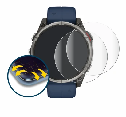 Image of the device Garmin quatix 8 (47 mm) with a wide variety of screen protectors.