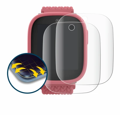 Image of the device Xplora X6 Play 2025 (2nd generation) with a wide variety of screen protectors.