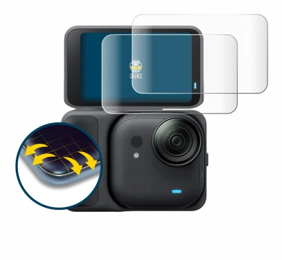 Image of the device Insta360 Go Ultra with a wide variety of screen protectors.