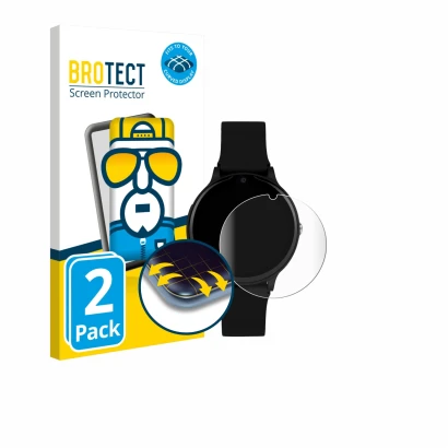 Front side of a product packaging with the brand logo BROTECT. Next to it is the device One2Track Connect One shown with the c