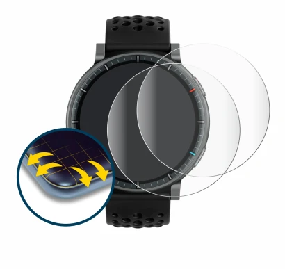 Image of the device Amazfit Active Max with a wide variety of screen protectors.