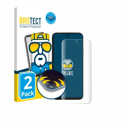 Front side of a product packaging with the brand logo BROTECT. Next to it is the device Oppo A6t Pro 4G shown with the corresp