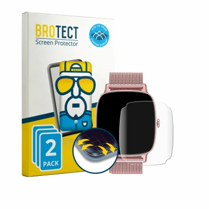 Front side of a product packaging with the brand logo BROTECT. Next to it is the device coioc P122 1.85" shown with the corres
