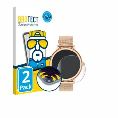 Front side of a product packaging with the brand logo BROTECT. Next to it is the device Ruxingx AK98 1.19" shown with the corr
