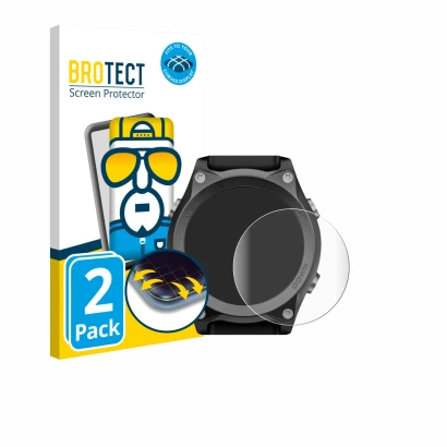 Front side of a product packaging with the brand logo BROTECT. Next to it is the device Mares Sirius shown with the correspond