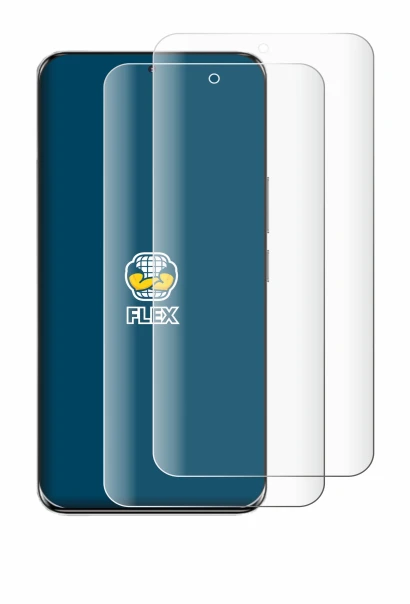 Image of the device Honor 100 with a wide variety of screen protectors.