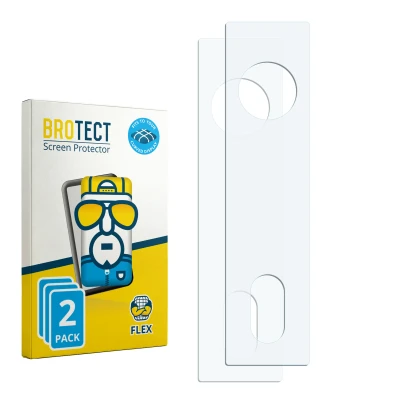 Front side of a product packaging with the brand logo BROTECT. Next to it is the corresponding screen protector.