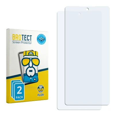 Front side of a product packaging with the brand logo BROTECT. Next to it is the corresponding screen protector.