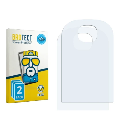 Front side of a product packaging with the brand logo BROTECT. Next to it is the corresponding screen protector.