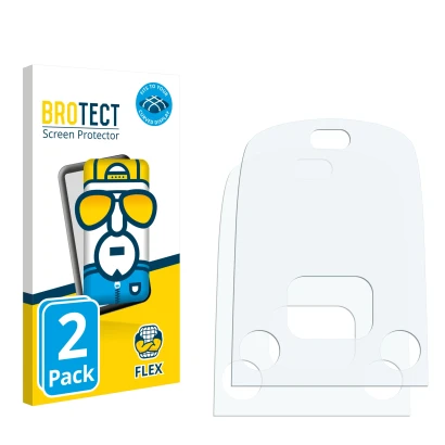 Front side of a product packaging with the brand logo BROTECT. Next to it is the corresponding screen protector.