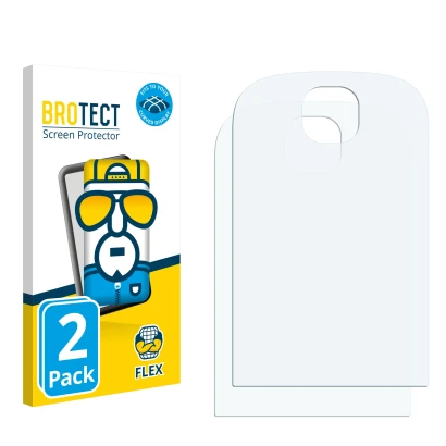 Front side of a product packaging with the brand logo BROTECT. Next to it is the corresponding screen protector.