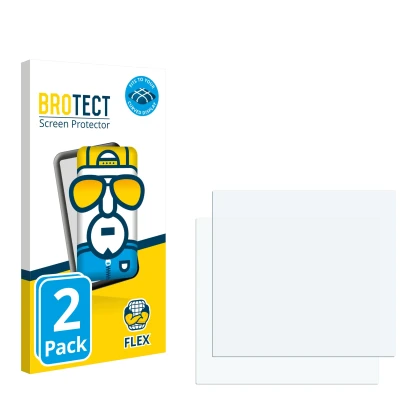 Front side of a product packaging with the brand logo BROTECT. Next to it is the corresponding screen protector.