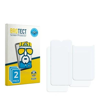 Front side of a product packaging with the brand logo BROTECT. Next to it is the corresponding screen protector.