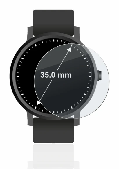 Image of the device Watches (Circular, ø: 35 mm) with a wide variety of screen protectors.