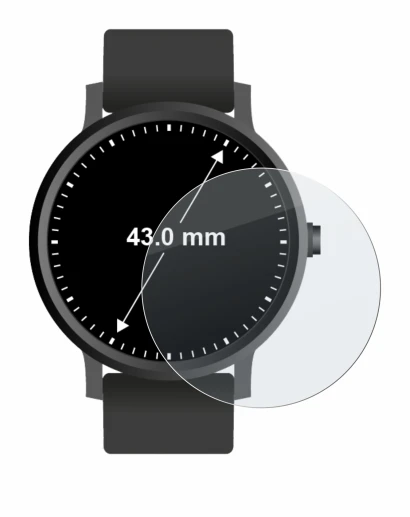 Image of the device Watches (Circular, ø: 43 mm) with a wide variety of screen protectors.
