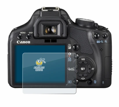 Image of the device Canon EOS 500D with a wide variety of screen protectors.