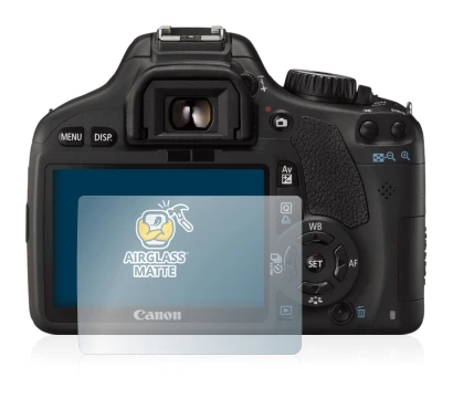 Image of the device Canon EOS 550D with a wide variety of screen protectors.