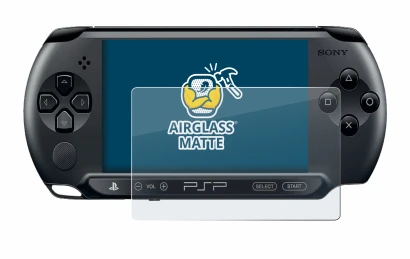Image of the device Sony PSP 1004 with a wide variety of screen protectors.
