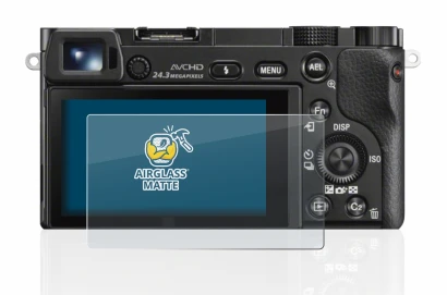 Image of the device Sony Alpha 6000 with a wide variety of screen protectors.
