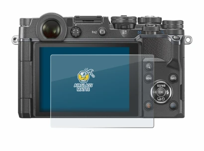 Image of the device Olympus PEN-F with a wide variety of screen protectors.
