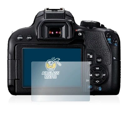 Image of the device Canon EOS 800D with a wide variety of screen protectors.