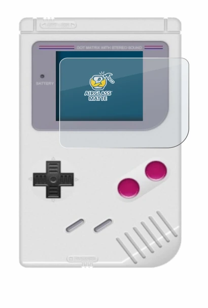 Image of the device Nintendo Gameboy (1989) with a wide variety of screen protectors.