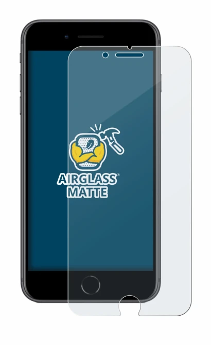Image of the device Apple iPhone 8 Plus with a wide variety of screen protectors.