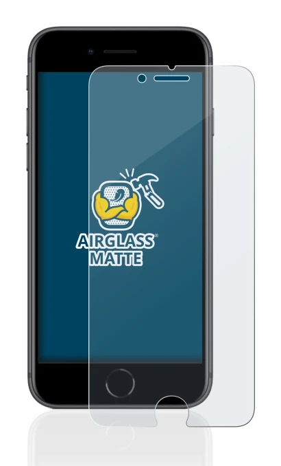 Image of the device Apple iPhone 8 with a wide variety of screen protectors.