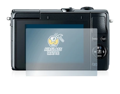 Image of the device Canon EOS M100 with a wide variety of screen protectors.