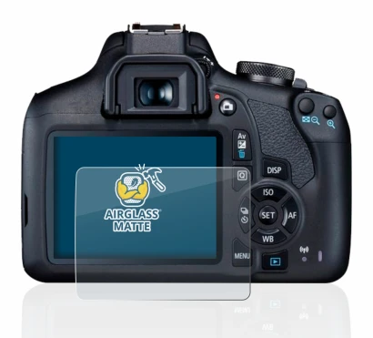 Image of the device Canon EOS 2000D with a wide variety of screen protectors.