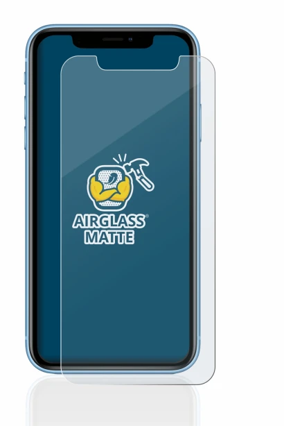 Image of the device Apple iPhone XR with a wide variety of screen protectors.