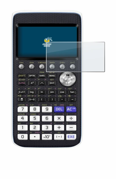 Image of the device Casio FX-CG50 with a wide variety of screen protectors.