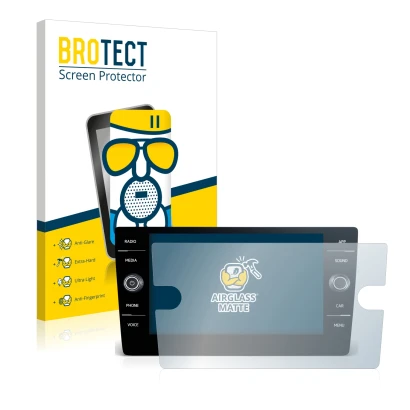 Front side of a product packaging with the brand logo BROTECT. Next to it is the device Volkswagen Arteon 2017-2019 Discover M