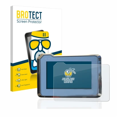 Front side of a product packaging with the brand logo BROTECT. Next to it is the device KTM 1290 Super Duke R 2020/2022 TFT-Di